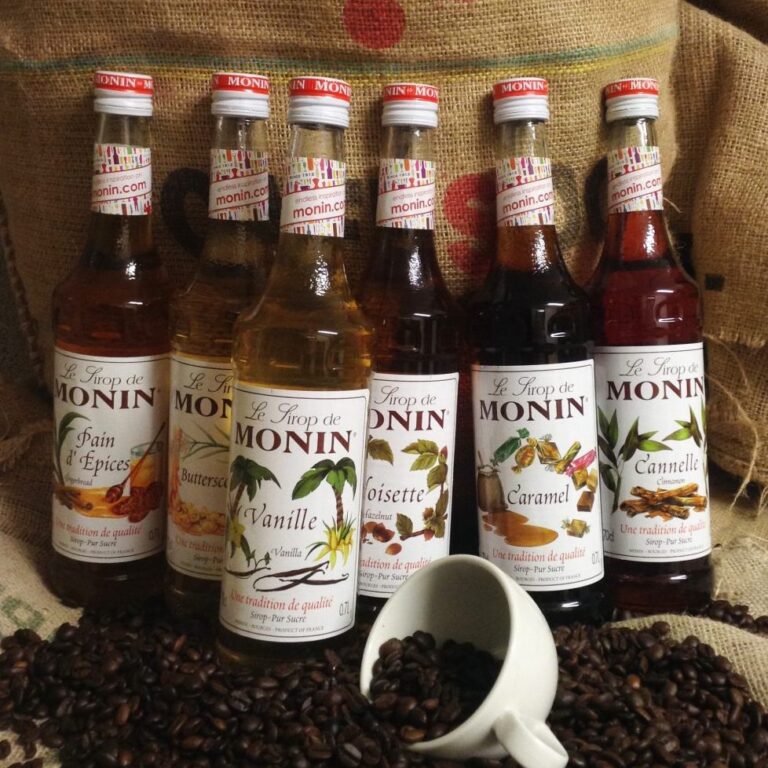 Case of Six Monin Mixed Flavoured Syrups