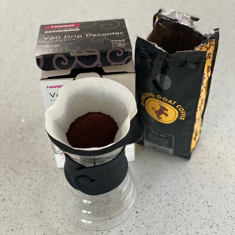 Ground Coffee and Decanter